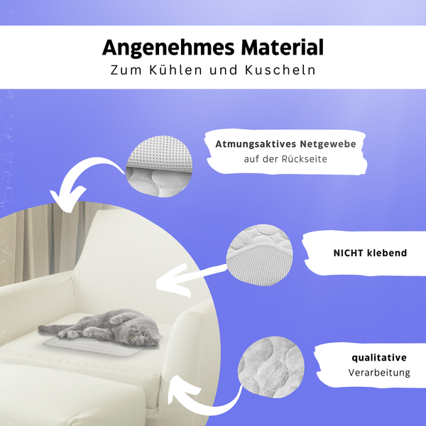 Selbstkühlende Kühlmatte für Katzen - KühlOase® von KleineKatze™