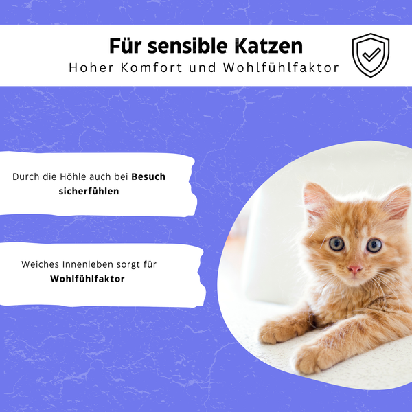 Kuschelig flauschige Höhle für Katzen - Schnurrhöhle® von KleineKatze™