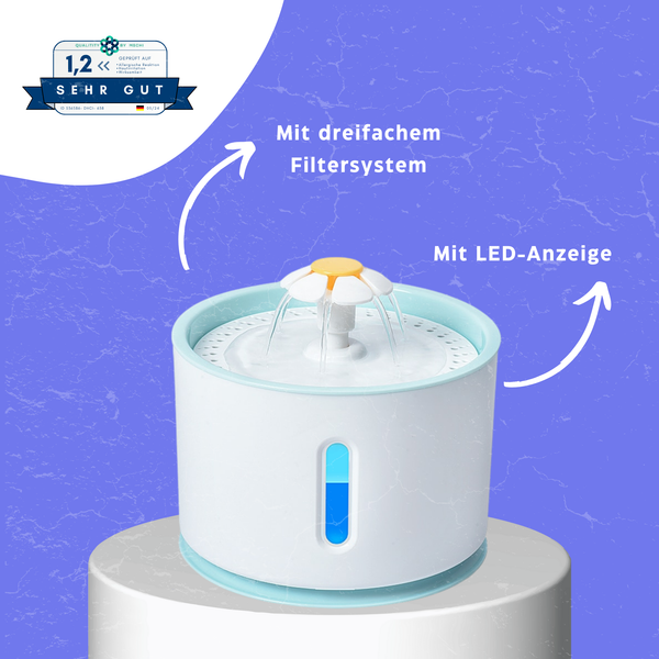 Automatischer Trinkwasserbrunnen für Katzen - Blubberbrunnen® von KleineKatze™