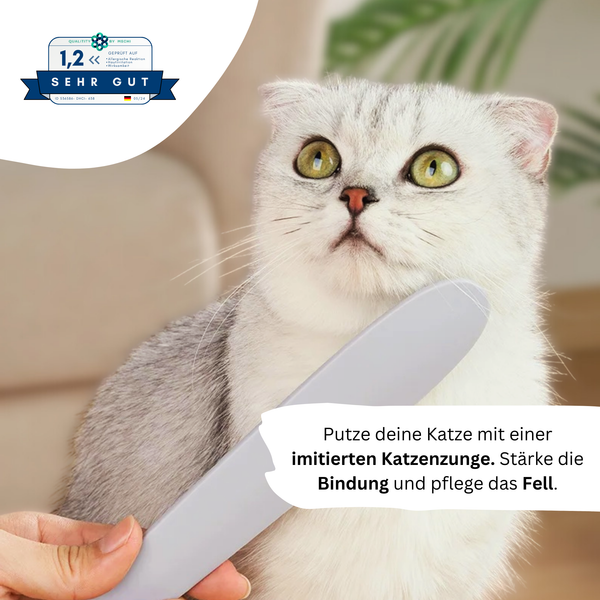 Katzenzungen-Kamm - imitiert eine echte Katzenzunge - Katzenputz® von KleineKatze™